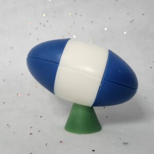 Bougie ballon de rugby aux couleurs de votre club 15 cm de long