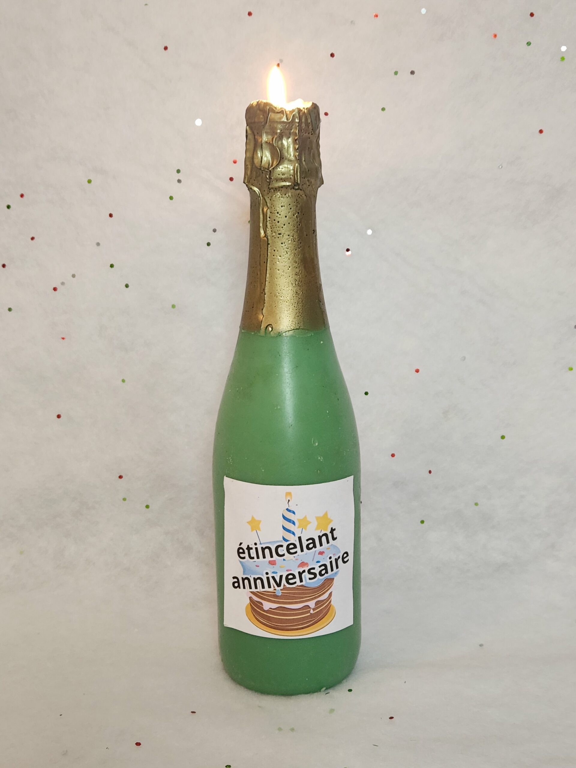 Bougie Anniversaire Chiffre Or Champagne -10.5cm - 6 ans - 2.30€