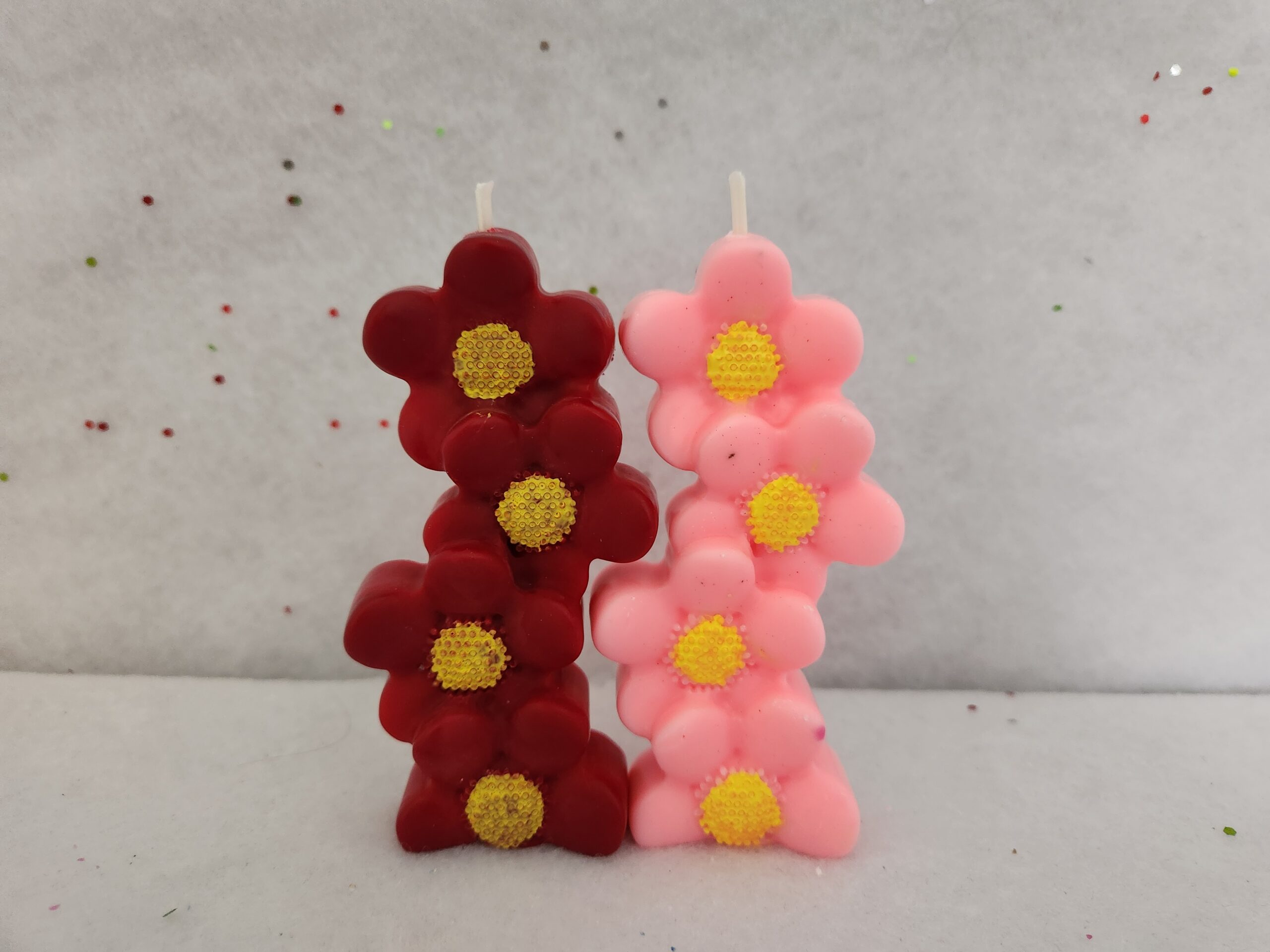 Ligne de Fleurs Rouge et Rose