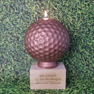 Bougie balle de golf XXL cuivrée