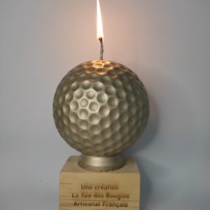 Bougie balle de golf XXL or