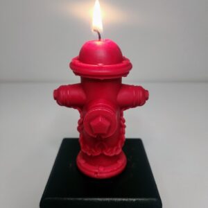Bougie borne à incendie rouge