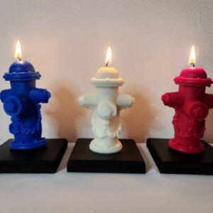 Bougies bornes incendie bleu blanc rouge