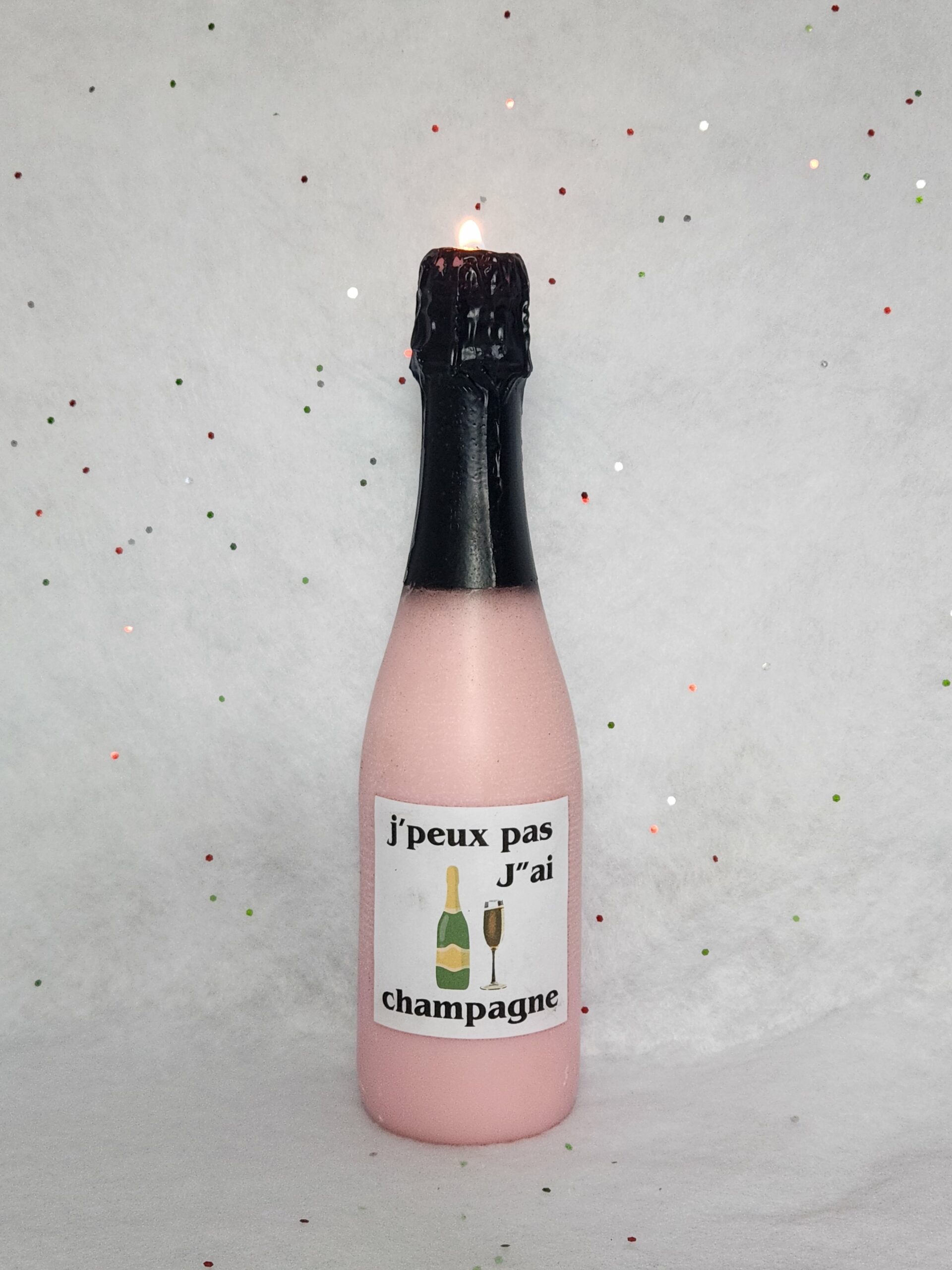 Bougie bouteilleJ'peux pas j'ai champagne