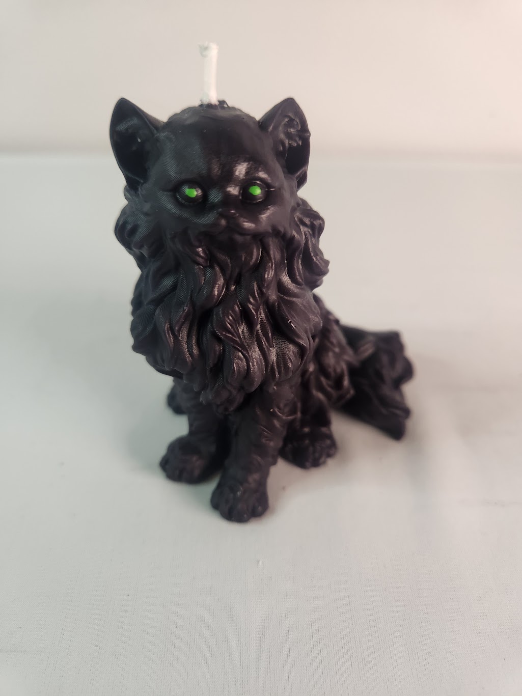Bougie chat noir Bougie chat noir à poils long
