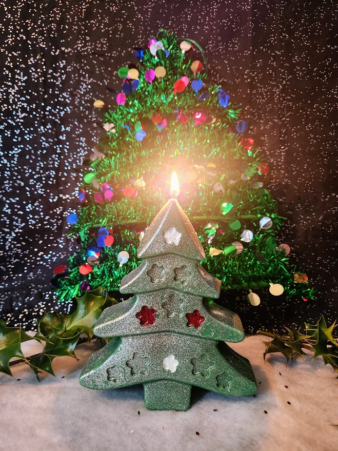 Bougie décorative sapin de noel Bougie décorative sapin de noel