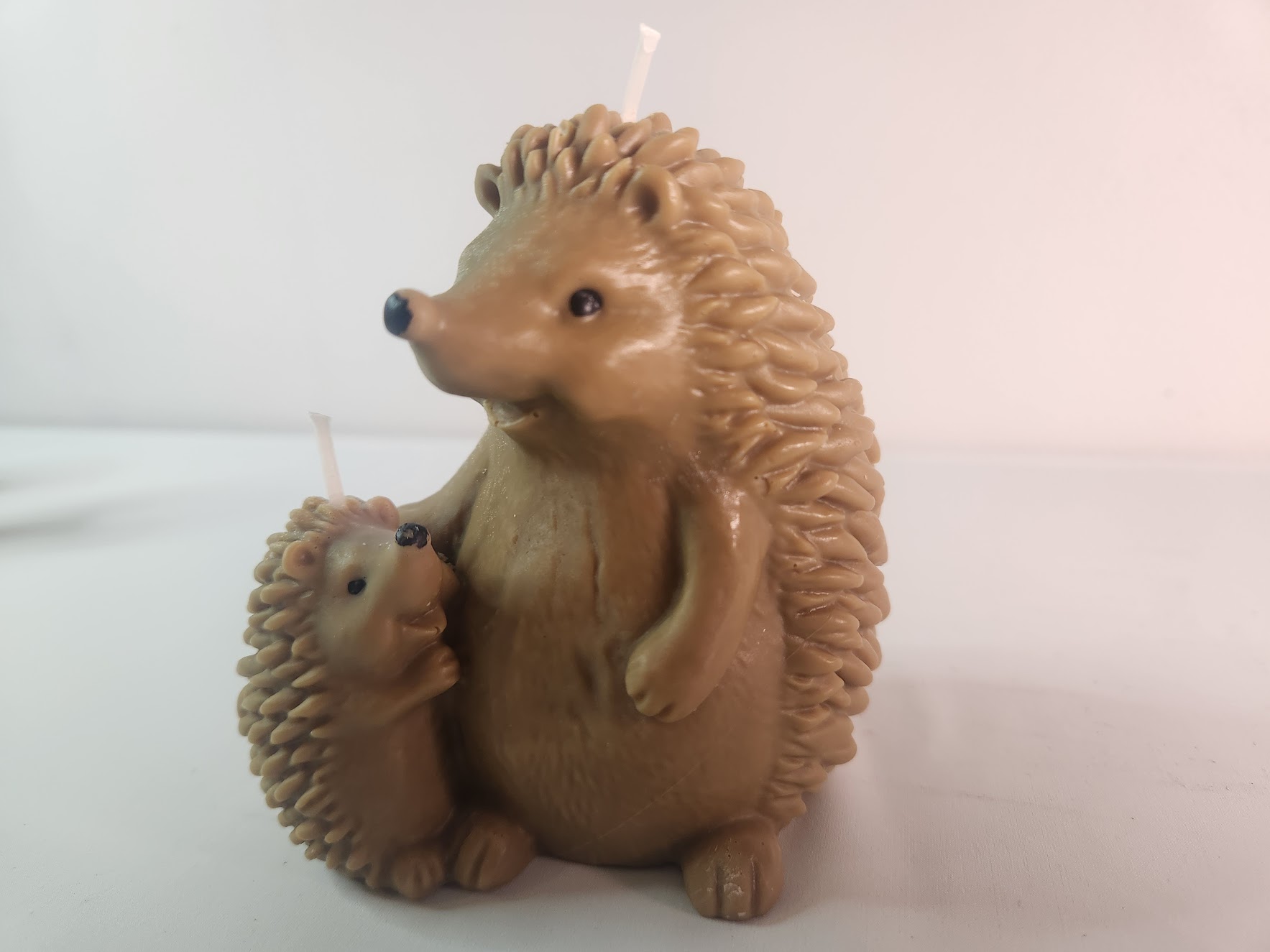Bougie hérissons Bougies animaux - hérisson et son petit -cire végétale
