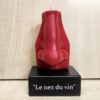 Bougie nez sur socle en bois – Le nez du vin Bougie décorative en forme de nez sur socle en bois Le nez du vin