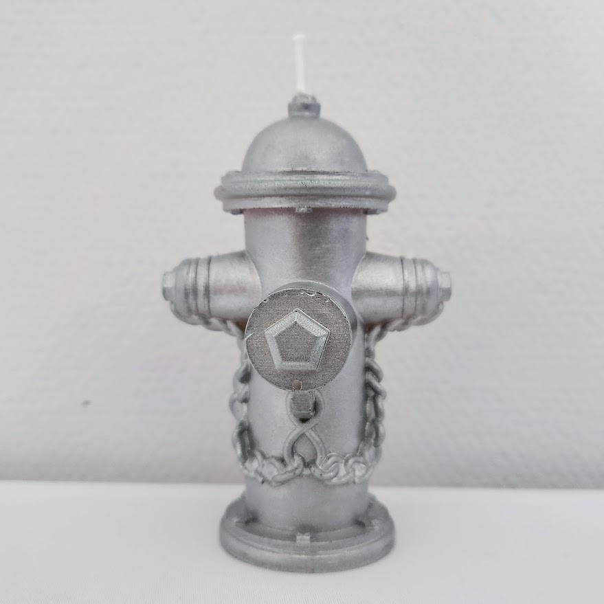 Bougie original poteau incendie couleur métal