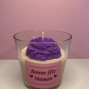 Bougie Fête des Mères : Rose Violette