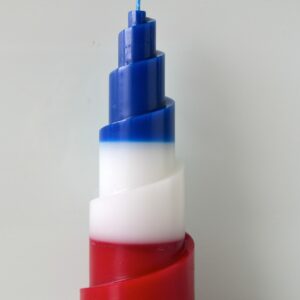 Bougie France bleu blanc rouge spirale