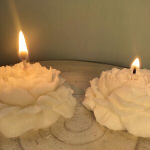 Bougie fleur blanche (x2)
