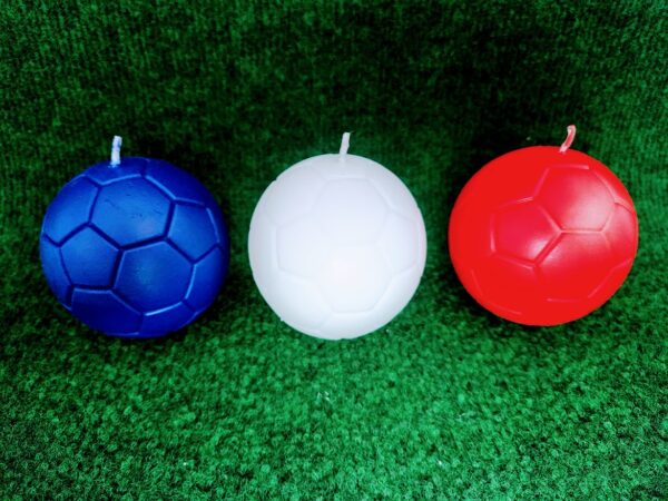 Bougies ballon de foot aux couleurs de la france