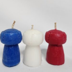 Bougies bouchons de Champagne bleu blanc rouge