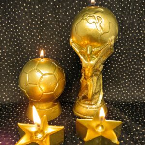 Bougies Duo  Coupe du Monde et ballon de foot or