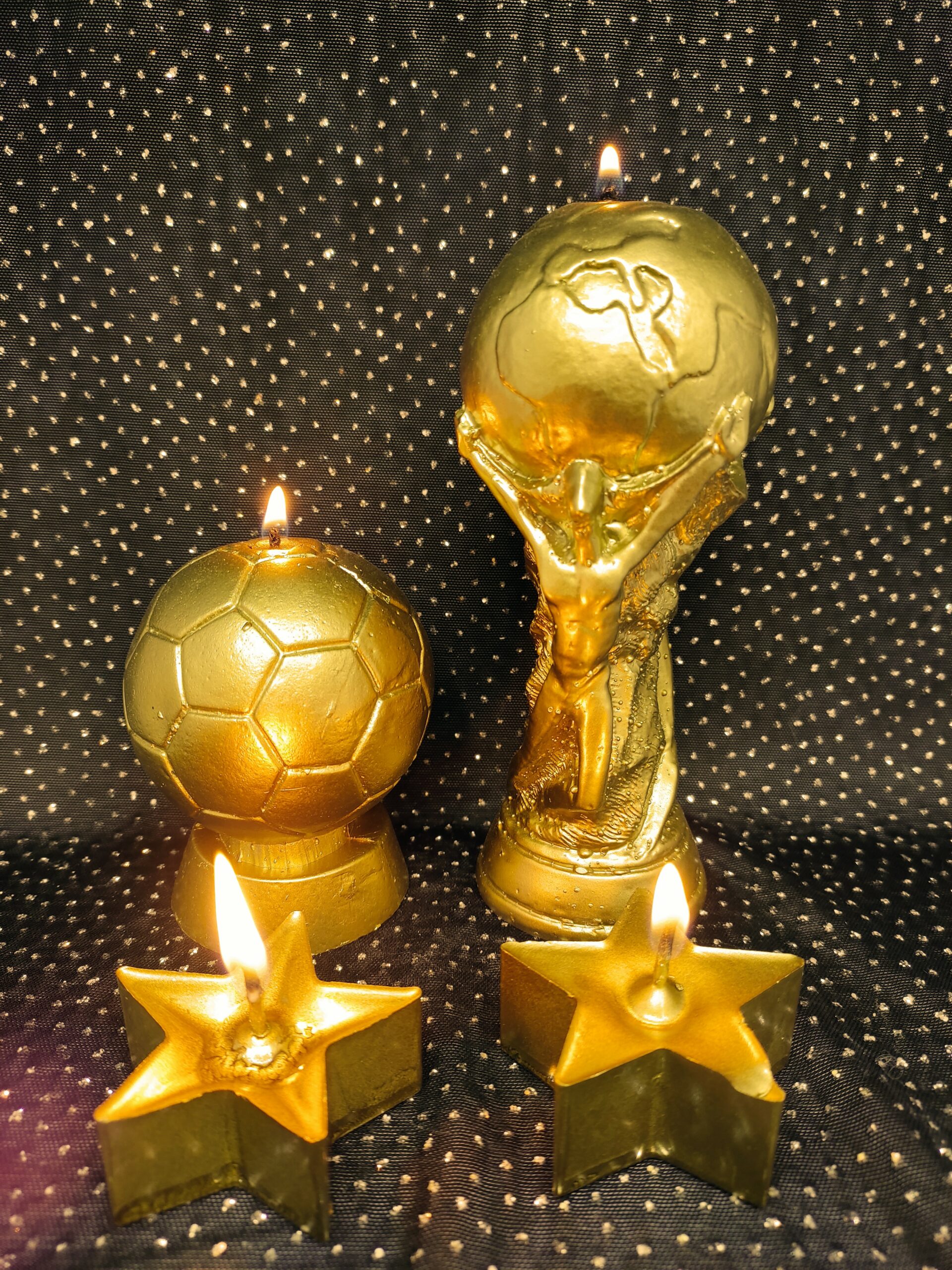 Superbe Porte-bougies Football pour l'anniversaire du ballon rond