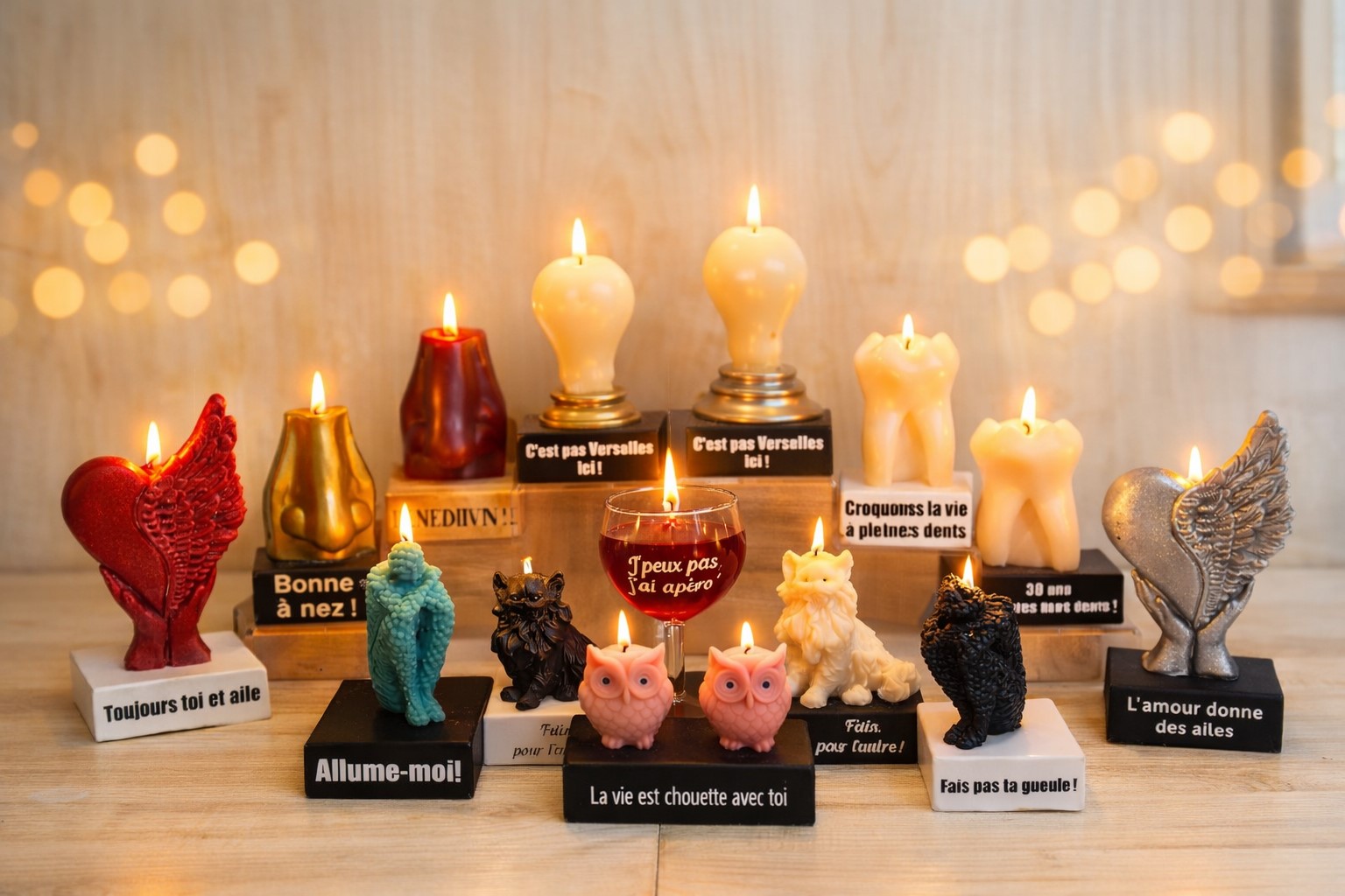 lot de bougies décoratives parfumées