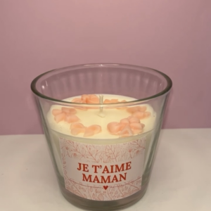 Bougies Fêtes des Mères : Noeuds Rose Pâle
