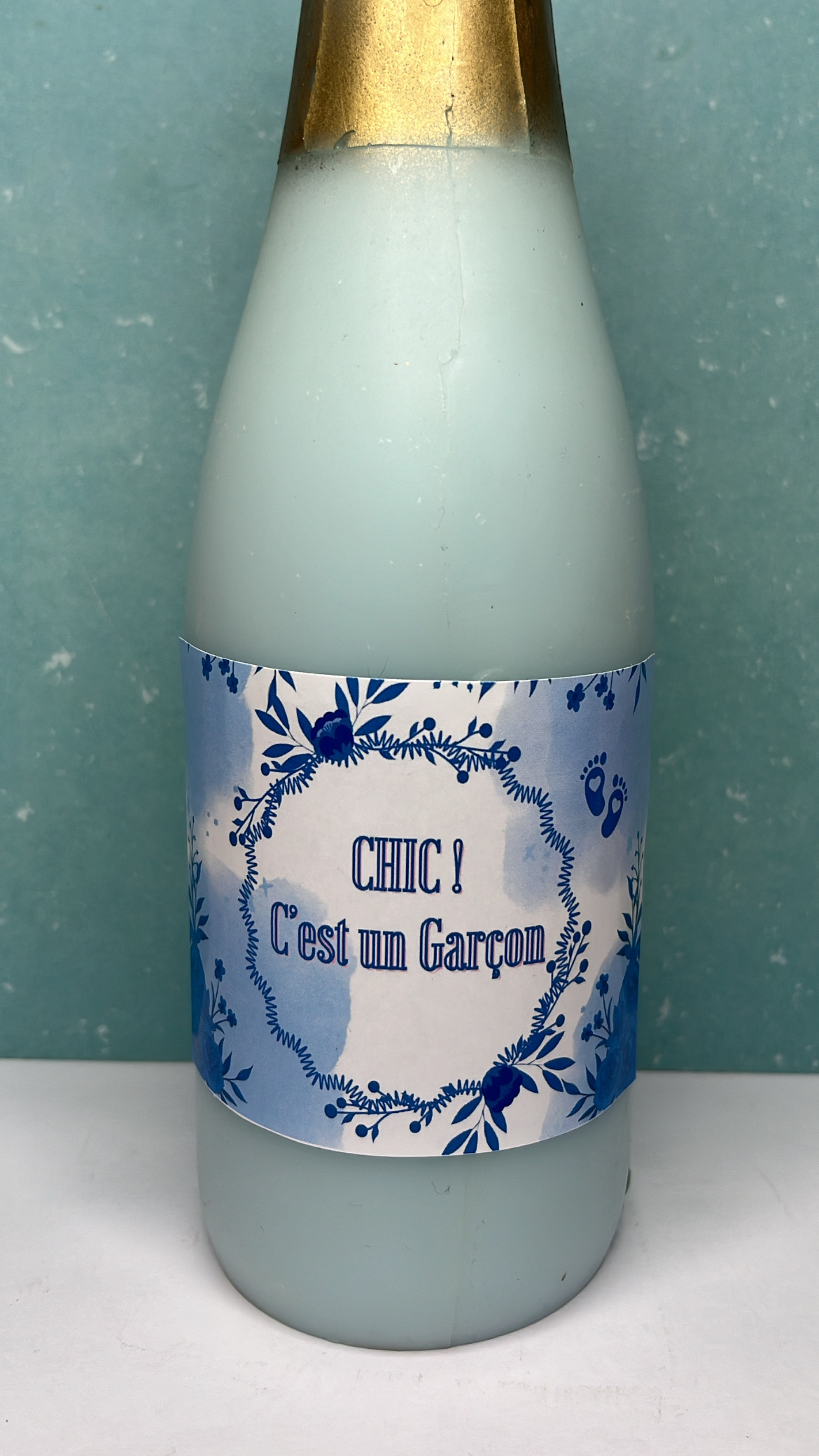 Bouteille de Champagne Bleu