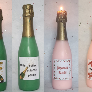 Bougies bouteille de champagne spéciale fête