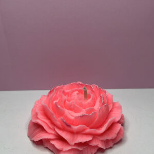 Bougie Fêtes des Mères : Camélia Rose Fluo