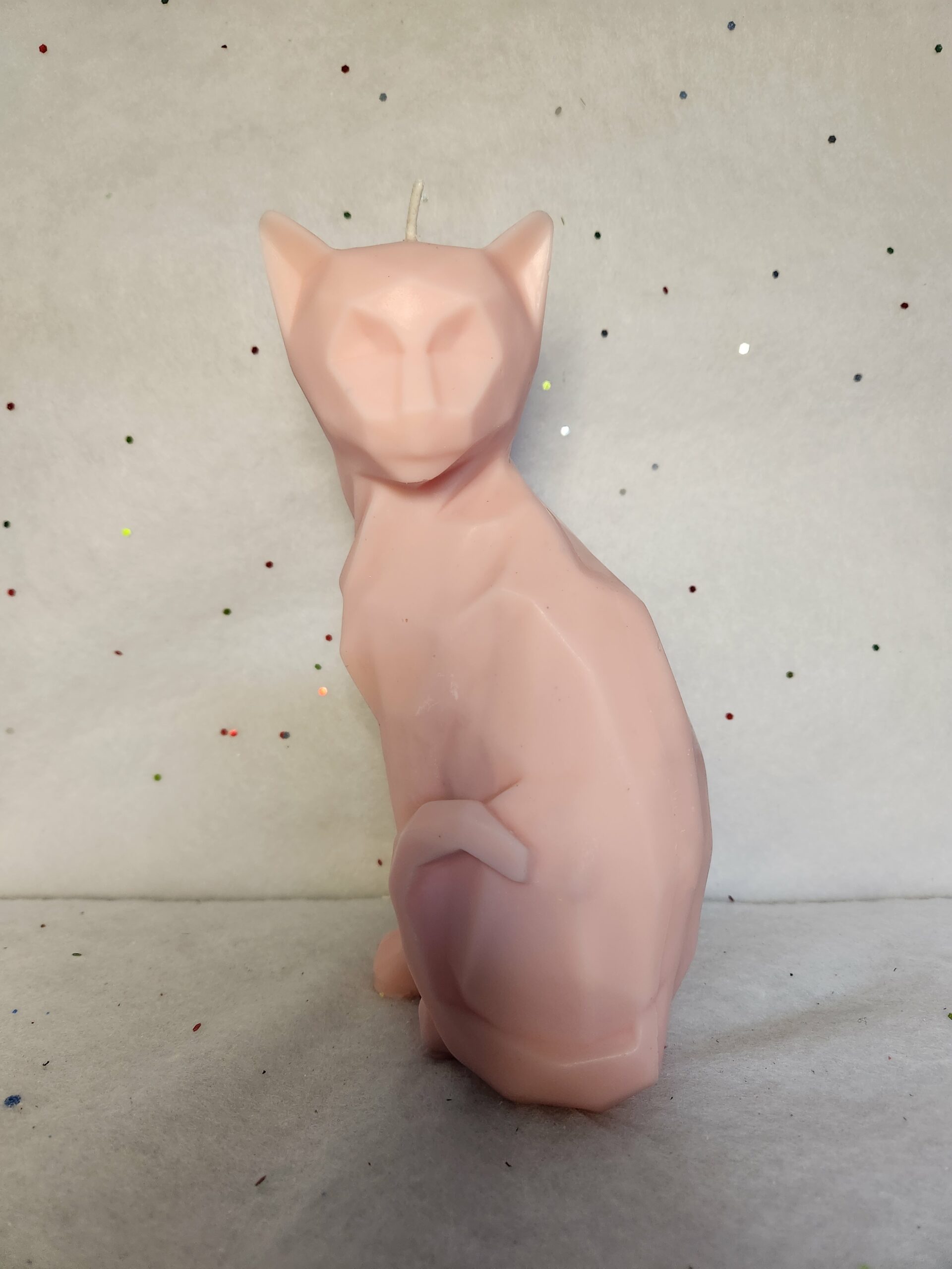 Bougie Chat Rose Pâle Bougie décorative chat rose pale