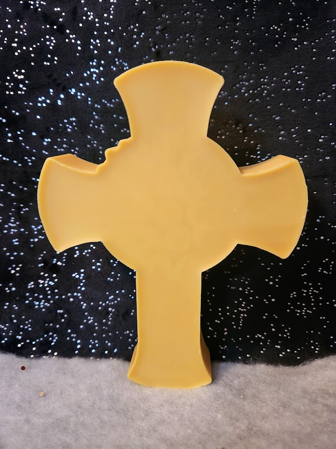 Christ sur la croix en cire d'abeille statue en cire d'abeille