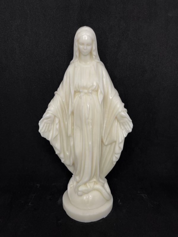 statue Vierge Miraculeuse en cire blanche