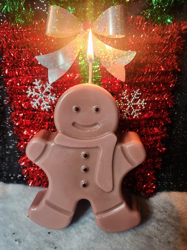 bougie bonhomme de pain d'épices en cire végétale bougie bonhomme en pain d'épices