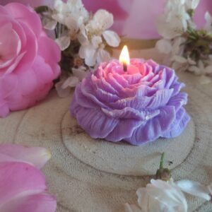 Bougie fleur mauve