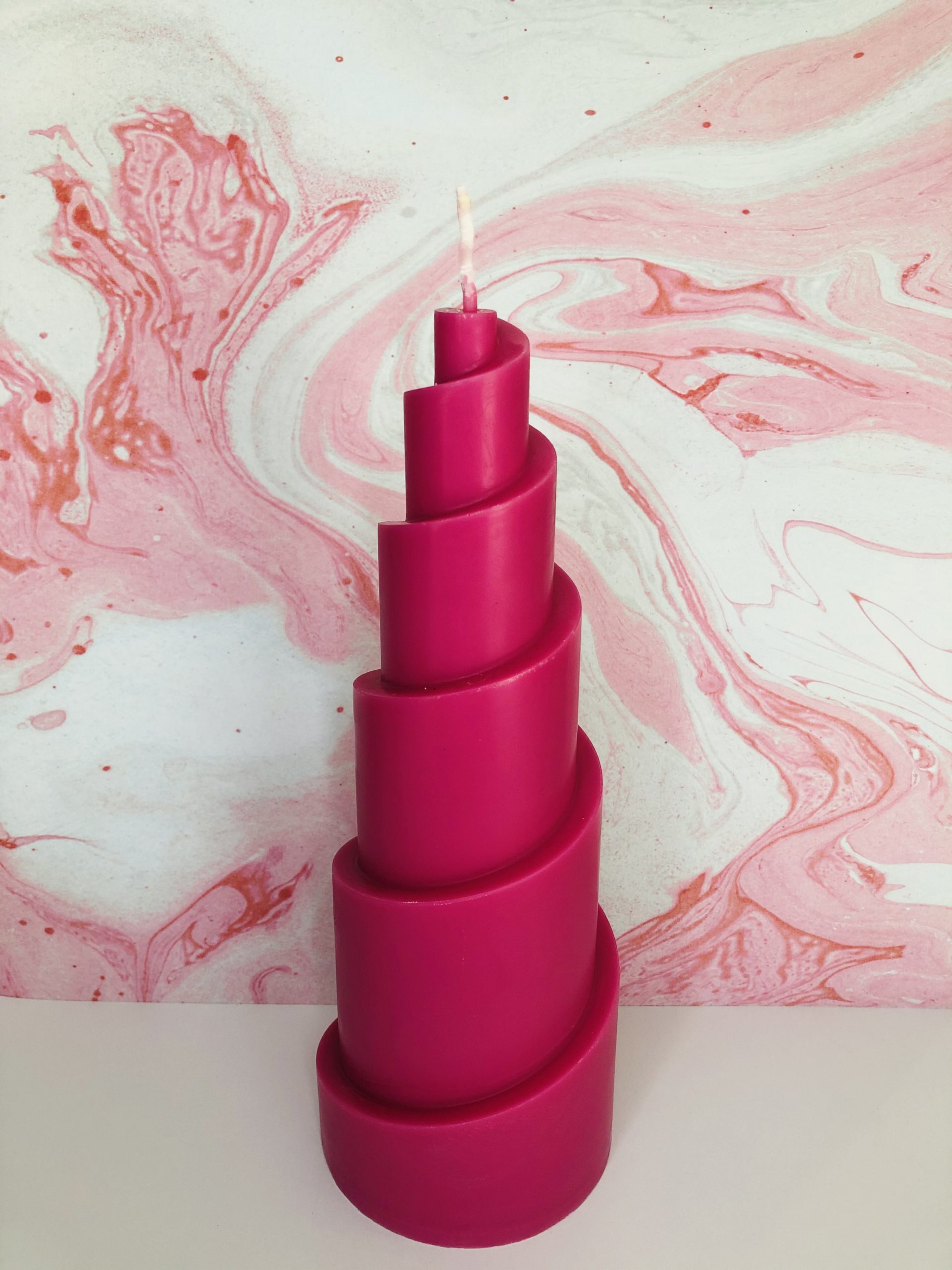 bougie spirale fushia1