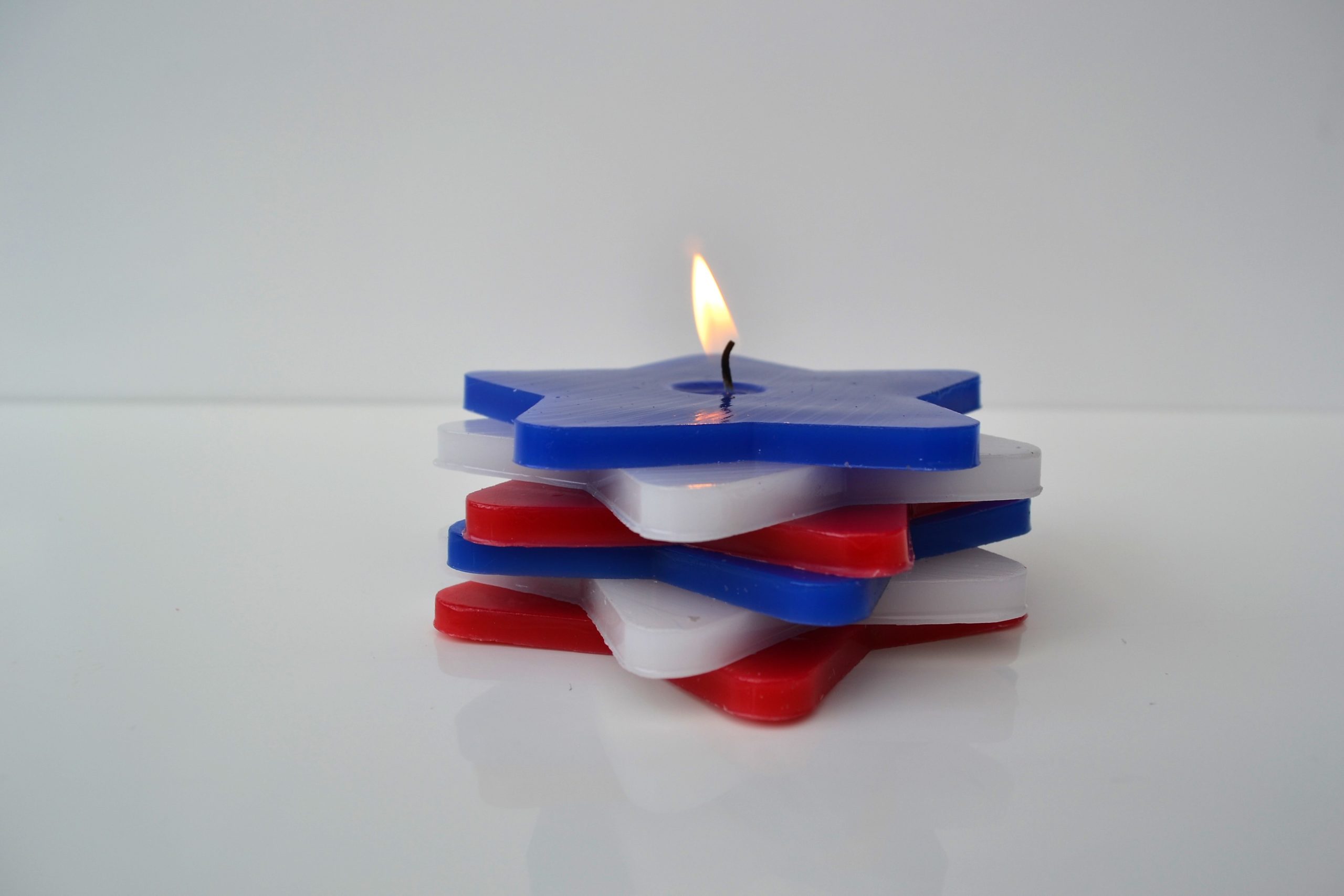Bougies étoiles bleu blanc rouge