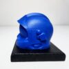 Casque de pompier bleu en cire végétale vendu sans mèche