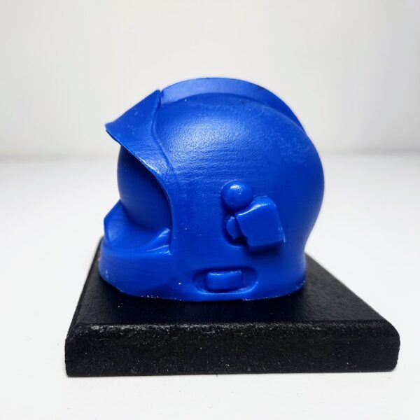 Casque de pompier bleu en cire végétale vendu sans mèche