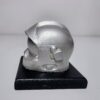 casque de pompier argent en cire végétale et sans mèche