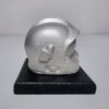 casque de pompier argent en cire végétale sans mèche