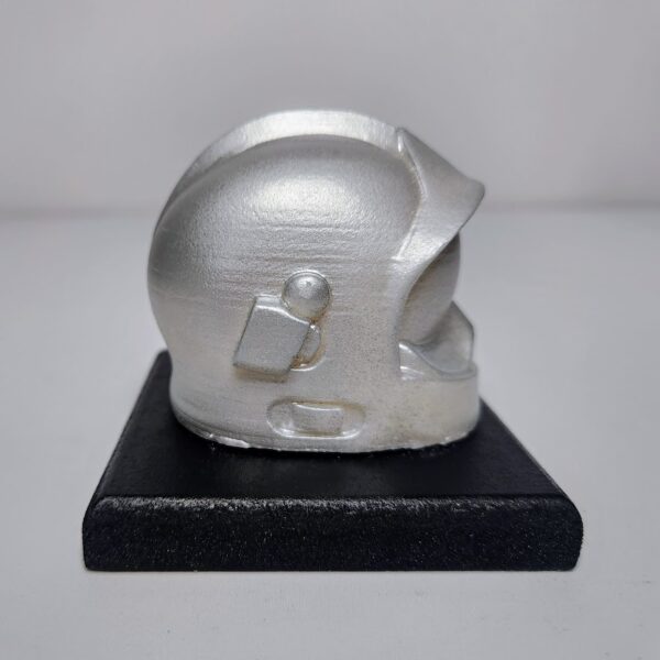 casque de pompier argent en cire végétale sans mèche