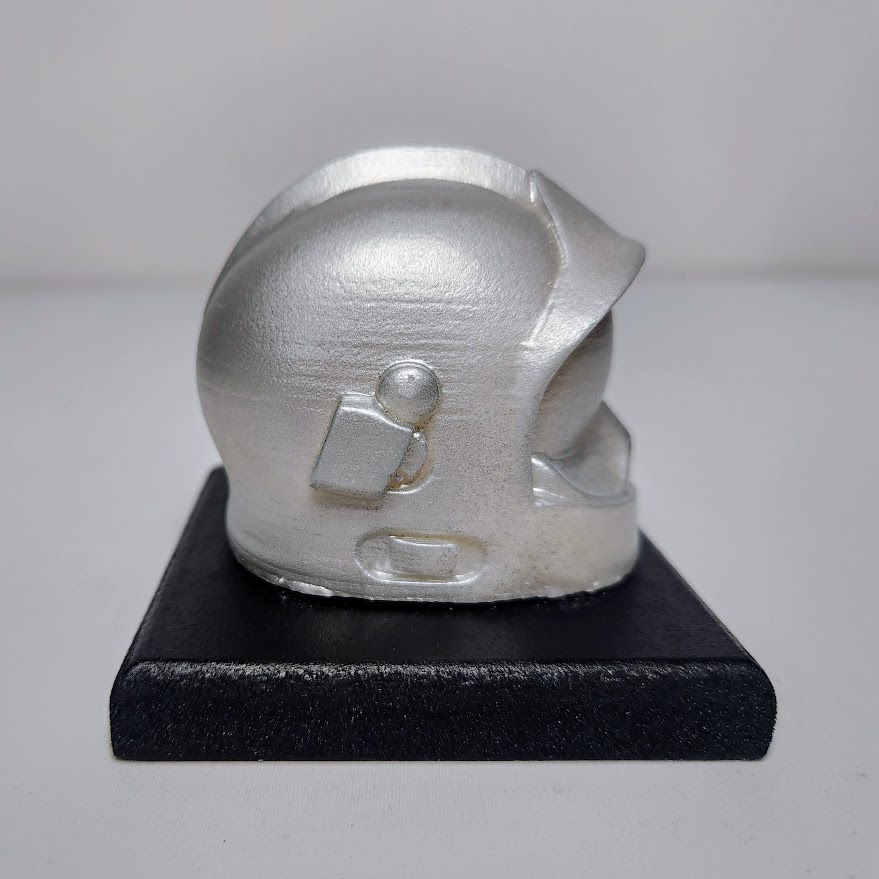 casque de pompier en cire métal 2 casque de pompier argent en cire végétale sans mèche