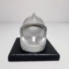 casque de pompier en cire végétale couleur argent vendu sans mèche