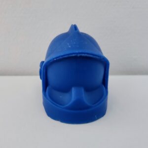 casque de pompier miniature en cire bleue