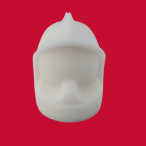 casque de pompier blanc 7 cm sans mèche