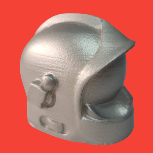 casque de pompier couleur métal en cire