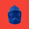 casque de pompier miniature en cire bleue sans mèche