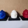 Casque de pompiers en cire et sans mèche tricolores