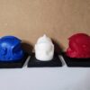 casques de pompiers en cire sans mèche aux couleurs de la France