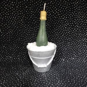 Bougie déco bouteille Champagne seau insolite