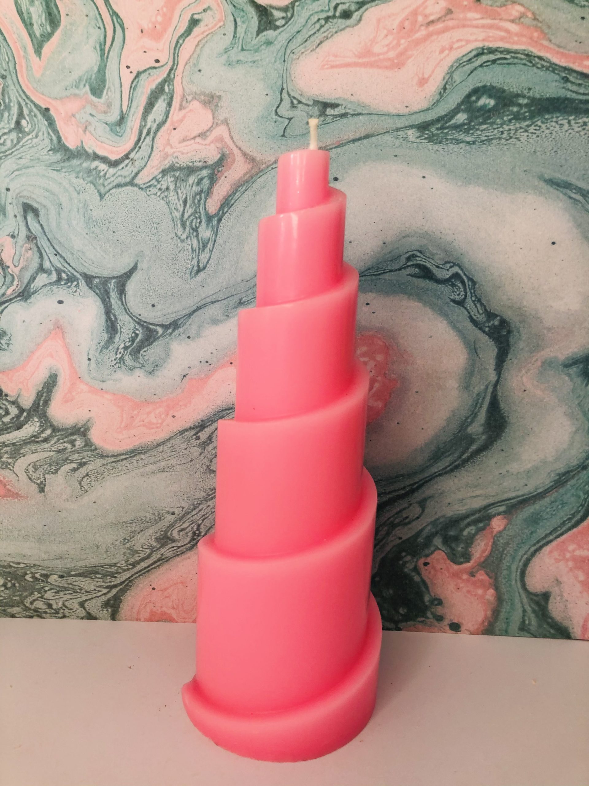 bougie décorative spirale rose bougie décorative rose en forme de spirale