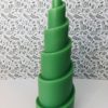 bougie décorative verte en forme de spirale